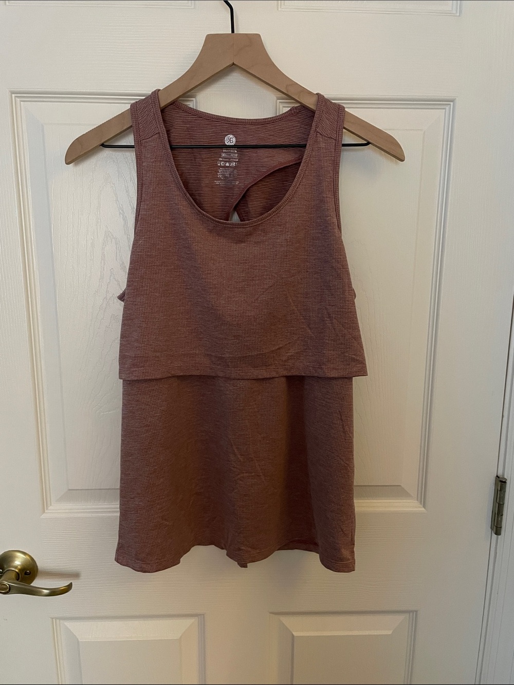 Kindred Bravely Mauve Layered Athletic Tank, S